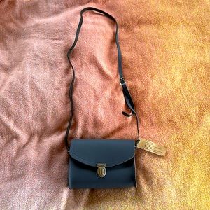 NWT Cambridge Satchel Co. Pushlock Crossbody Leather Bag Purse Dapple